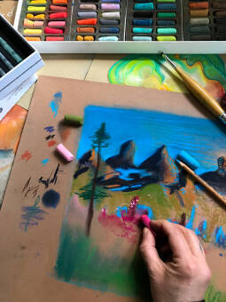 GESTALTEN MIT PASTELLKREIDE - MALERISCHE ATMOSPHÄRE